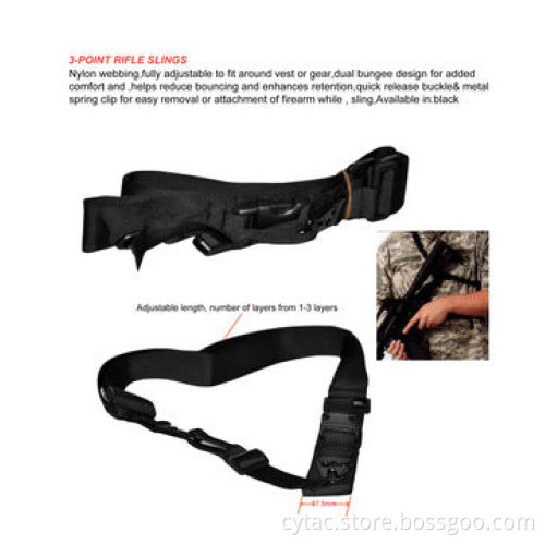 3-point Tactical Sling for Police Duty Equipment